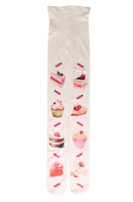CHERRY CAKE tights with sweets | Sokisahtel