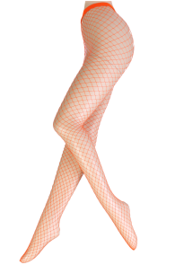 CHIARA orange fishnet tights | Sokisahtel