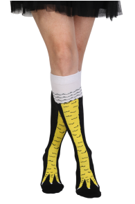 CHICKEN LEGS funny cotton knee-highs | Sokisahtel