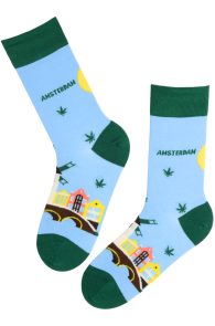 Хлопковые носки с городским пейзажем CITY SOCKS AMSTERDAM | Sokisahtel
