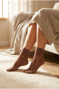 CLEO pruunid mustrilised sokid | Sokisahtel