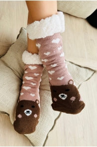 CLEO warm socks with a bear for women | Sokisahtel