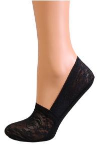 COLORFUL black lace footies | Sokisahtel