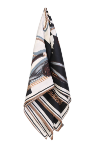 COMO black and white striped neckerchief