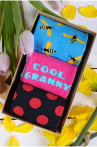 COOL GRANNY Mother's Day giftbox with 3 pairs of socks | Sokisahtel
