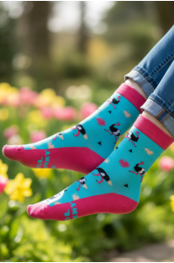 COOL GRANNY puuvillased emadepäeva sokid jaanalindudega | Sokisahtel