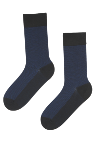 Мужские костюмные носки чёрного цвета из вискозы с узором в виде крапинок синего цвета COOLIO | Sokisahtel