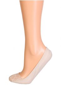 CUORI beige footies with a lace edge | Sokisahtel