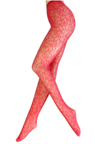 DANSE coral pink fishnet tights | Sokisahtel