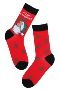 DECEMBER red cotton Christmas socks | Sokisahtel