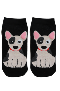 DOG low cut socks with bull terrier 