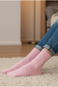 DOORA heleroosad meriinovillased sokid naistele | Sokisahtel