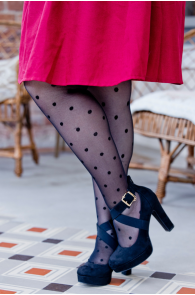 DOTS plus size musta värvi täpilised sukkpüksid