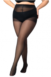 DOTS RIGHT 30DEN black tights with dots | Sokisahtel