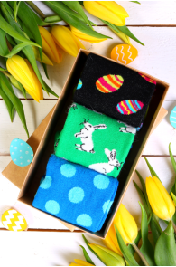 EASTER munadepüha kinkekarp 3 sokipaariga | Sokisahtel