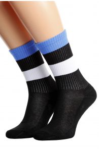 Хлопковые носки для женщин и мужчин с эстонским флагом ESTONIA | Sokisahtel
