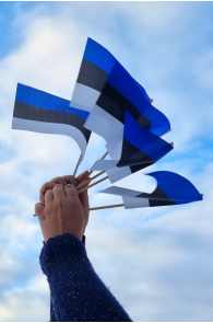ESTONIA hand flag set with 5 flags | Sokisahtel