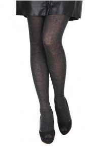 ELENA dark grey tights containing silk