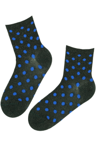 ELMI green sparkly socks with dots | Sokisahtel