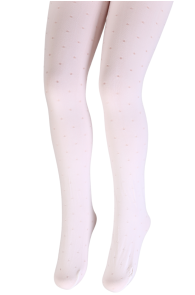 ELODIE white tights for girls