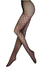 EMMA black tights with hearts | Sokisahtel