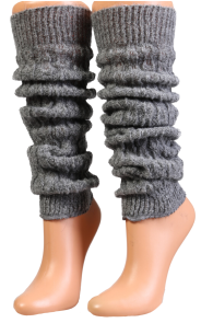 EMMIE grey wooly leg-warmers | Sokisahtel