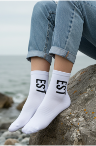 EST valged puuvillased sokid | Sokisahtel