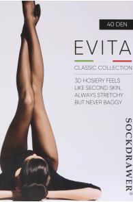 EVITA 40DEN 3D black tights | Sokisahtel