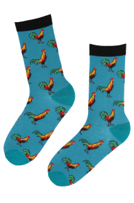FARM cotton socks with roosters for men | Sokisahtel
