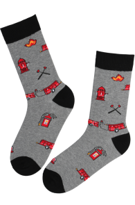FIREMAN grey cotton socks 