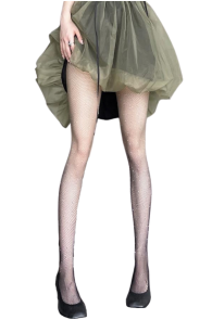 FLORAINE grey ombre fishnet tights with rhinestones 