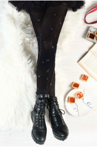 FLOWERS black floral tights | Sokisahtel