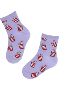 FOOD purple drink cotton socks for kids | Sokisahtel