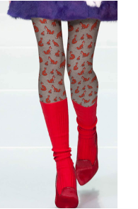 FOX tights with a print pattern | Sokisahtel