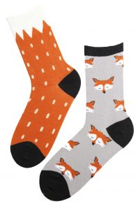 Хлопковые носки с рисунком лисичек FOX | Sokisahtel