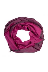 Alpaca wool and silk double face fuchsia shawl | Sokisahtel