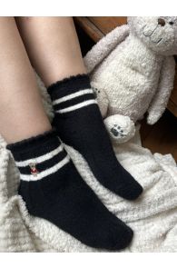 TEDDY musta värvi pehmed triipudega sokid-36-40 | Sokisahtel
