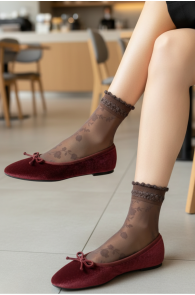 GALENA pruunid õhukesed sokid | Sokisahtel