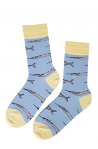 Хлопковые носки для мужчин и женщин GARFISH (Сарган или морская щука) | Sokisahtel