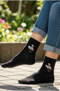 Чёрные хлопковые носки на День матери GERDA | Sokisahtel