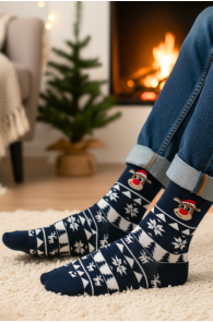 GERMO tumesinised jõulumustriga puuvillased sokid | Sokisahtel