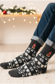 GERMO hallid jõulumustriga puuvillased sokid | Sokisahtel