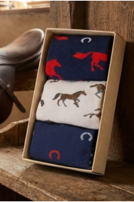 HORSE 2026 hobuseaasta kinkekarp kolme sokipaariga | Sokisahtel