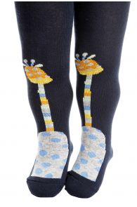 GIRAFFE dark blue tights for babies | Sokisahtel