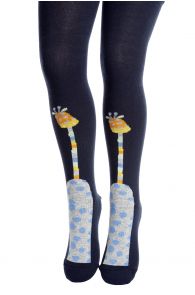 GIRAFFE dark blue tights for children | Sokisahtel