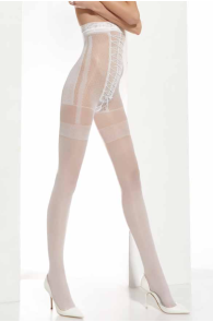 GRAZIA white high-waisted tights | Sokisahtel
