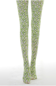 GREEN ONION pattern print tights | Sokisahtel