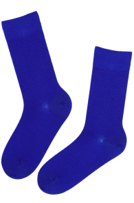Тёплые носки насыщенного синего цвета из мериносовой шерсти для мужчин HANS | Sokisahtel