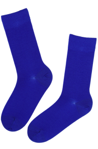 HANS electric blue merino wool socks for men