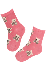 HELLO BEAR pink socks for kids